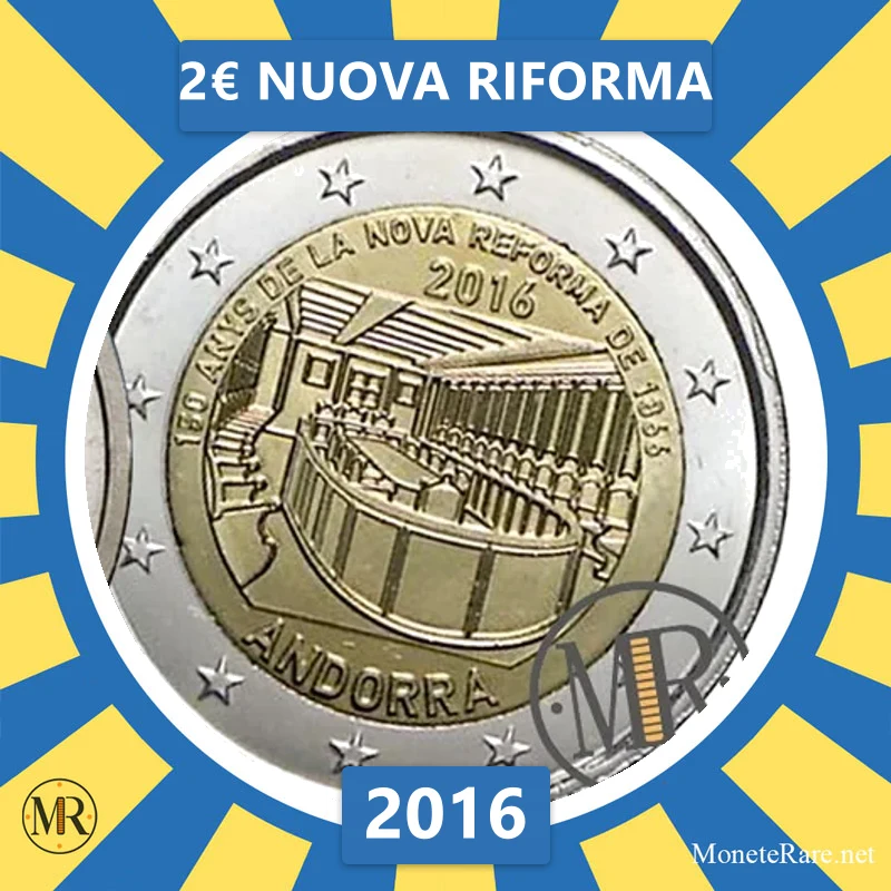2€ Nuova Riforma 2016 Andorra (foto moneta)