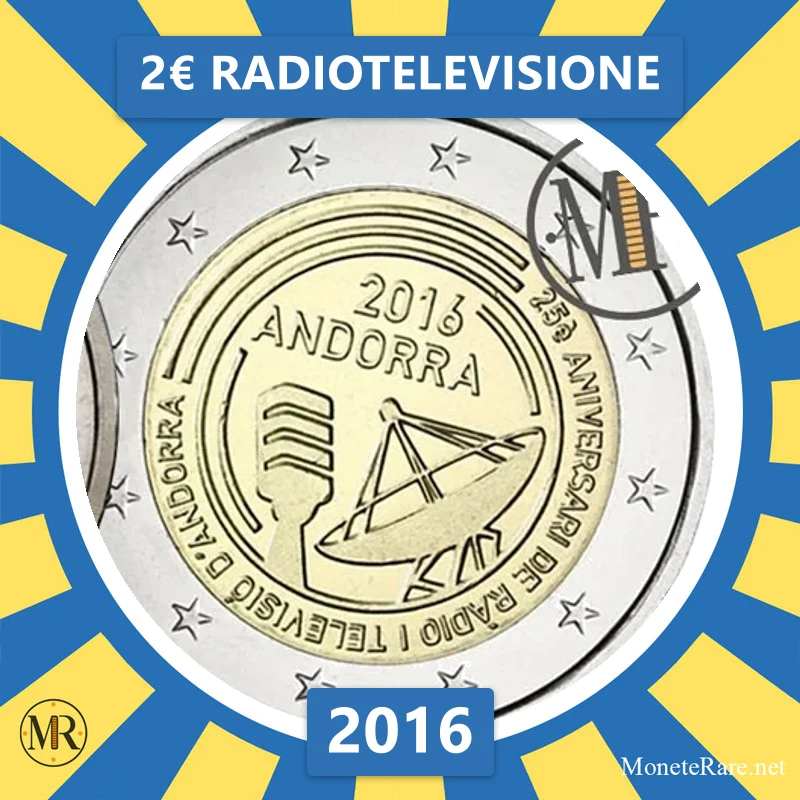 2€ Radiotelevisione 2016 Andorra (foto moneta)