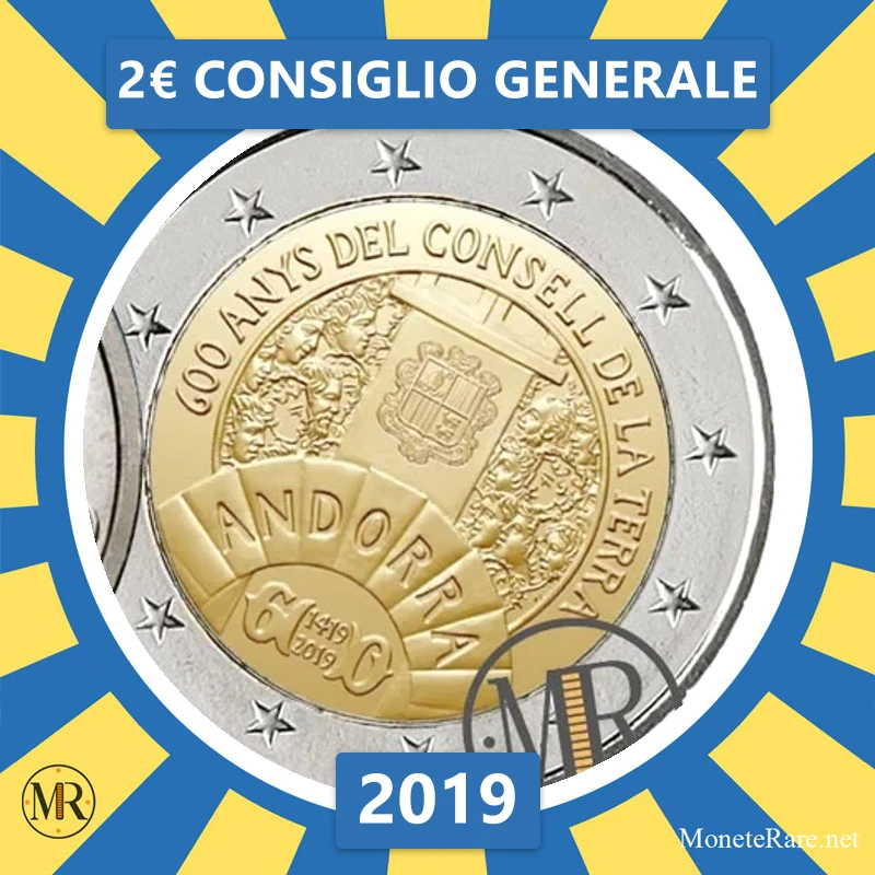 2€ Consiglio Generale 2019 Andorra (foto moneta)