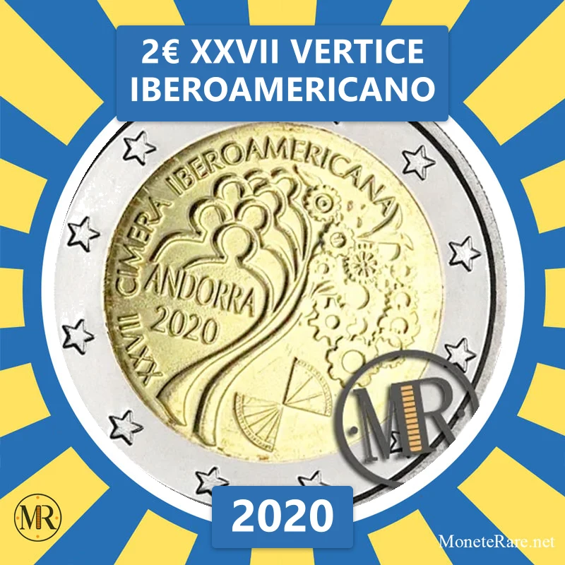 2€ XXVII Vertice iberoamericano 2020 Andorra 2€ XXVII Vertice iberoamericano 2020 Andorra (foto moneta)