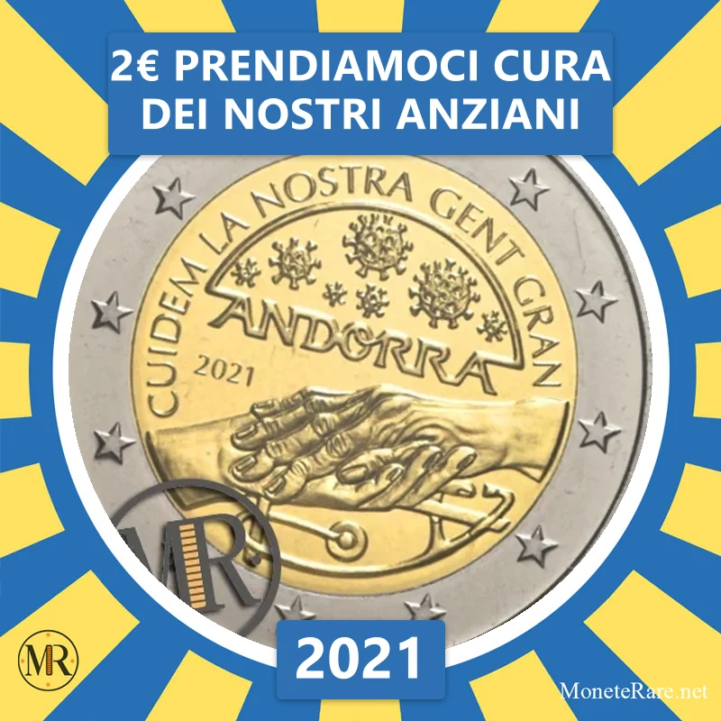 2€ Prendiamoci cura dei nostri Anziani 2021 Andorra (foto moneta)