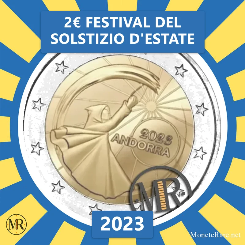 2€ Festival del solstizio d'estate 2023 Andorra (foto moneta)
