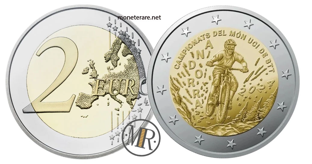 2 Euro Commemorativi Andorra 2024 – Campionato Mondiale UCI MTB