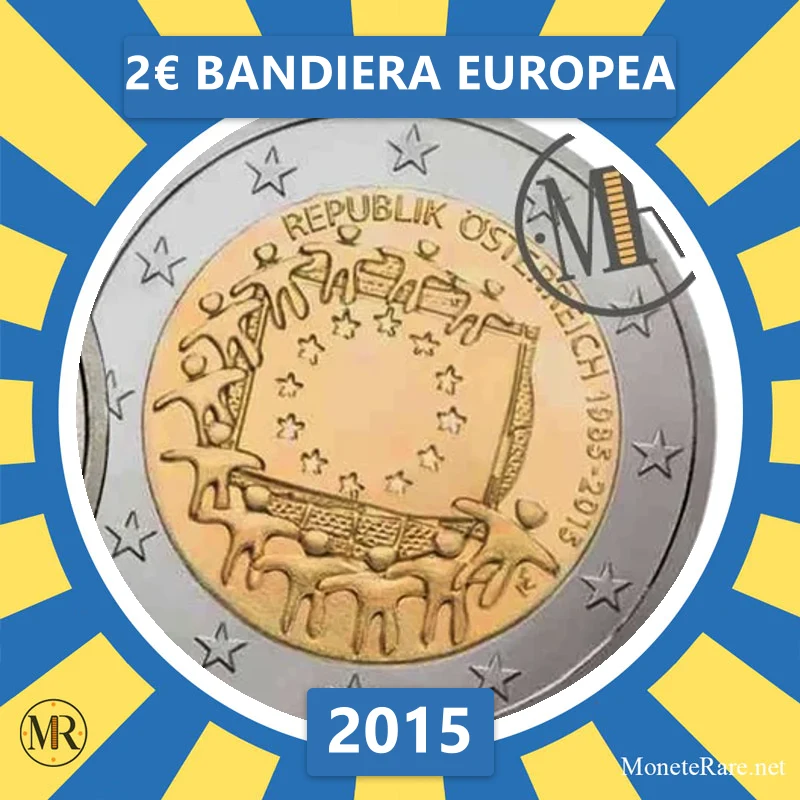 2€ Bandiera Europea 2015 Austria (foto moneta)