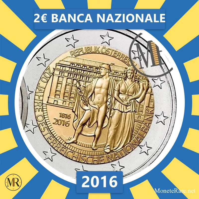 2€ Banca Nazionale 2016 Austria 2€ Banca Nazionale 2016 Austria (foto moneta)