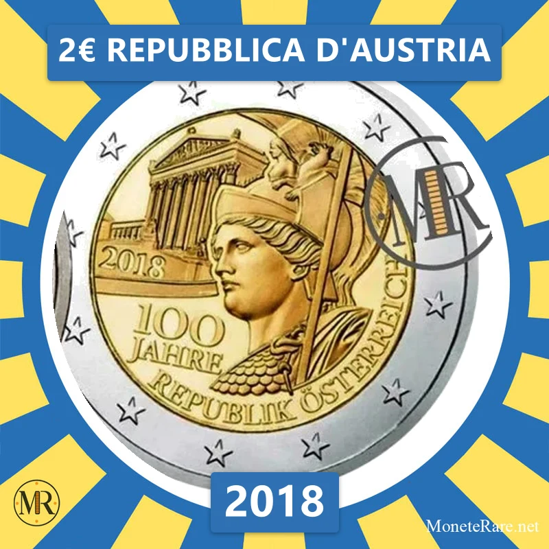 2€ Repubblica d'Austria 2018 Austria 2€ Repubblica d'Austria 2018 Austria (foto moneta)
