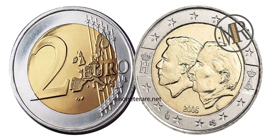 2 Euro Commemorativi Belgio 2005 Unione Economica