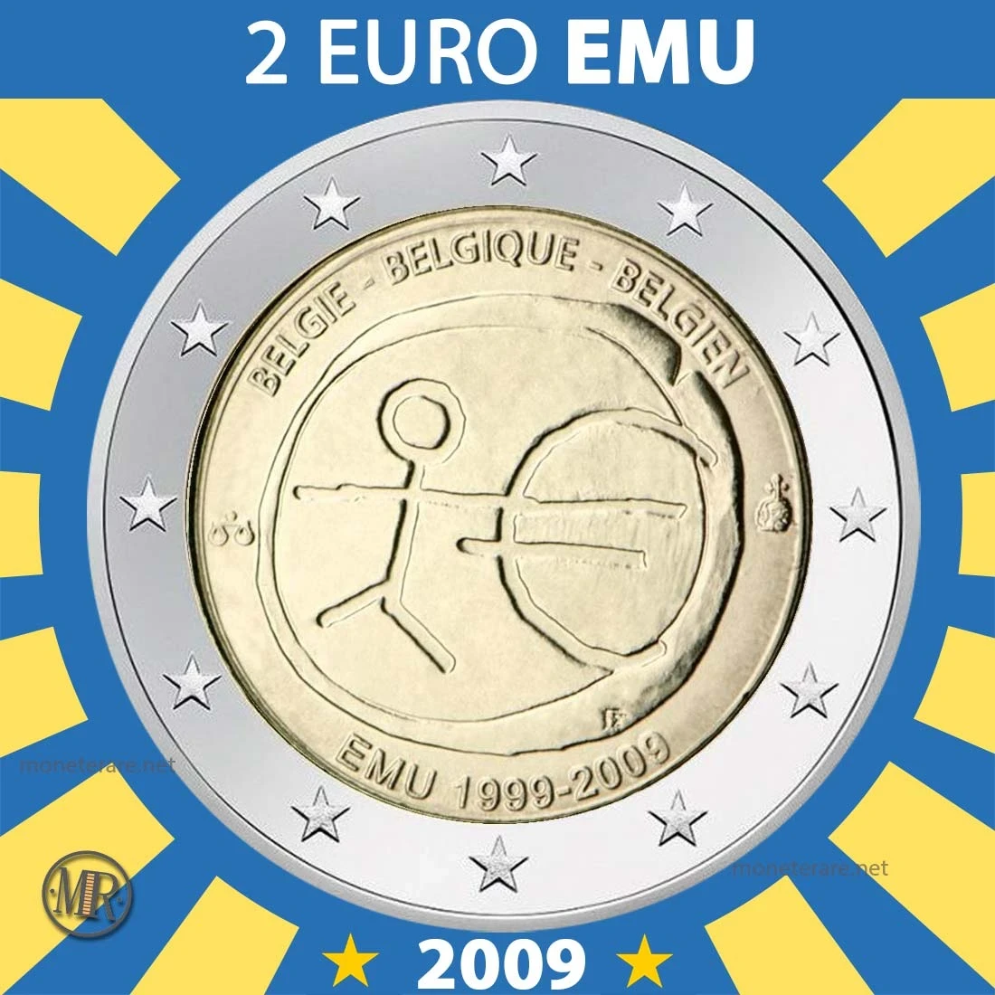 2€ 2 Euro EMU 2009 Belgio 2€ 2 Euro EMU 2009 Belgio (foto moneta)