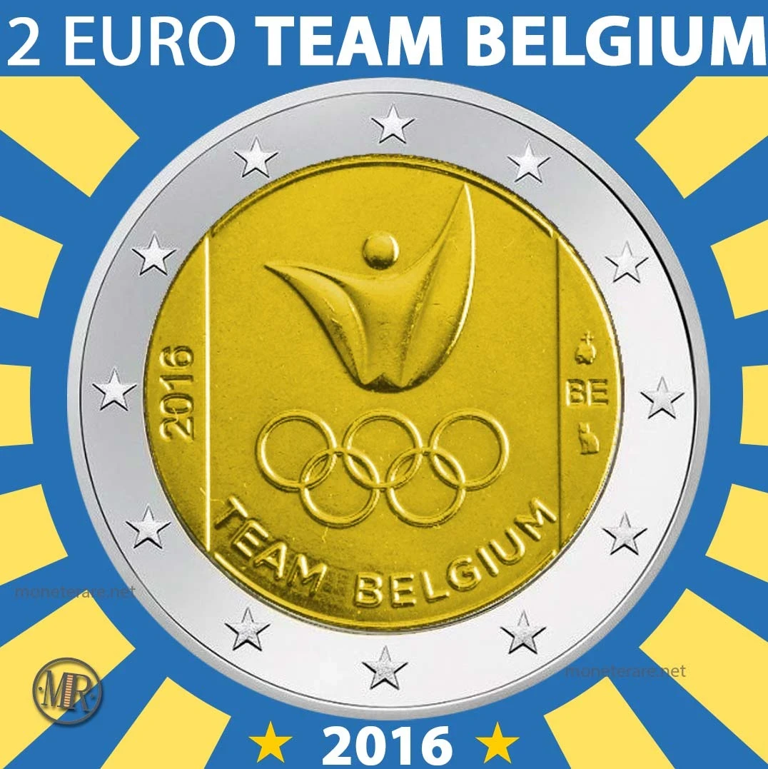 2€ Giochi Olimpici 2016 Belgio 2€ Giochi Olimpici 2016 Belgio (foto moneta)