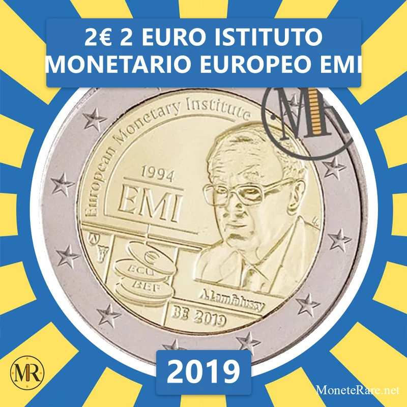 2€ 2 Euro Istituto Monetario Europeo EMI 2019 Belgio 2€ 2 Euro Istituto Monetario Europeo EMI 2019 Belgio (foto moneta)