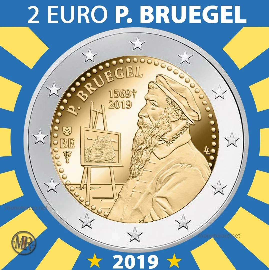 2€ 2 Euro Pieter Bruegel il Vecchio 2019 Belgio 2€ 2 Euro Pieter Bruegel il Vecchio 2019 Belgio (foto moneta)