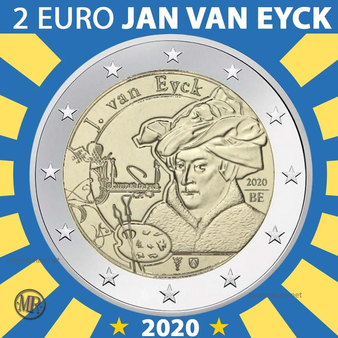 2€ 2 Euro Nascita di Jan van Eyck 2020 Belgio 2€ 2 Euro Nascita di Jan van Eyck 2020 Belgio (foto moneta)