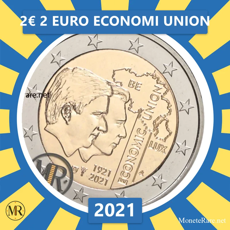 2€ 2 Euro Economi Union 2021 Belgio 2€ 2 Euro Economi Union 2021 Belgio (foto moneta)