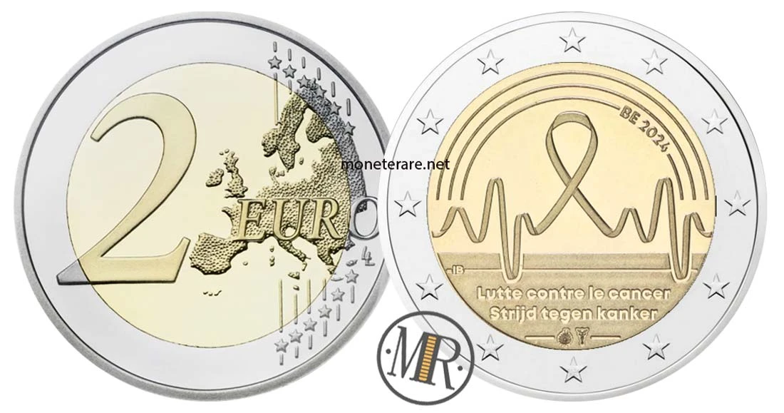 2 Euro Commemorativi Belgio 2024 – Lotta contro il cancro