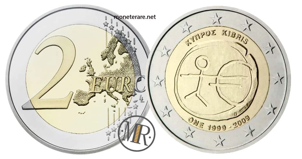 2 Euro Commemorativi Cipro 2009 – UEM / EMU
