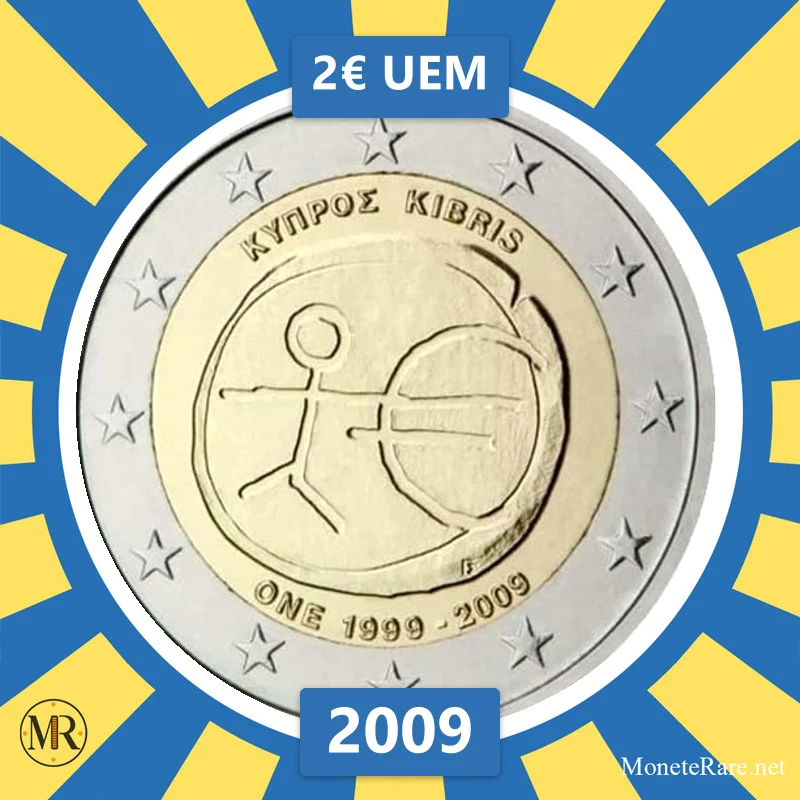 2€ UEM 2009 Cipro (foto moneta)
