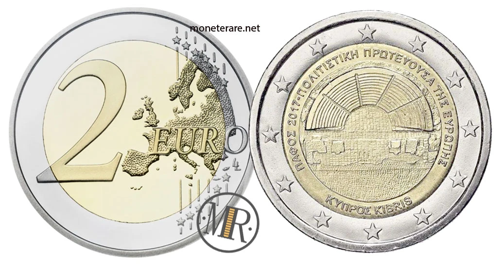 2 Euro Commemorativi Cipro 2017 – Pafo capitale europea della cultura