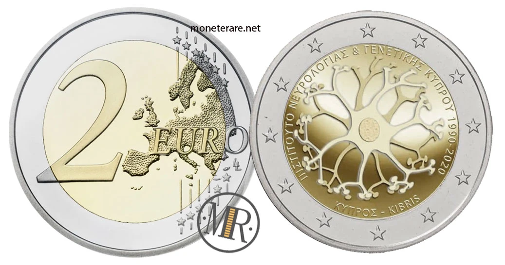 2 Euro Commemorativi Cipro 2020 – Istituto di Neurologia e Genetica