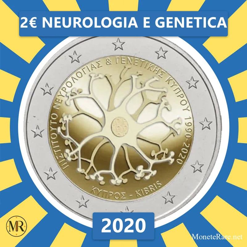 2€ Neurologia e Genetica 2020 Cipro (foto moneta)