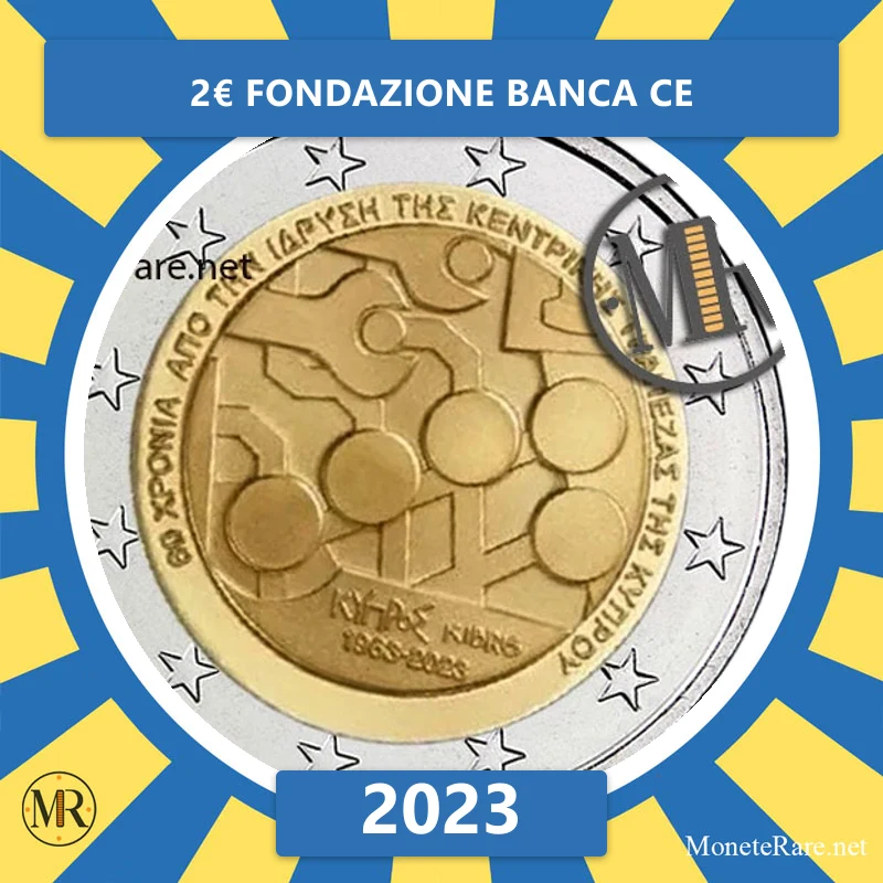 2€ Fondazione Banca Centrale di Cipro 2023 Cipro (foto moneta)