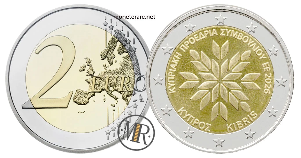 2 Euro Commemorativi Cipro 2026 – Presidenza Unione Europea