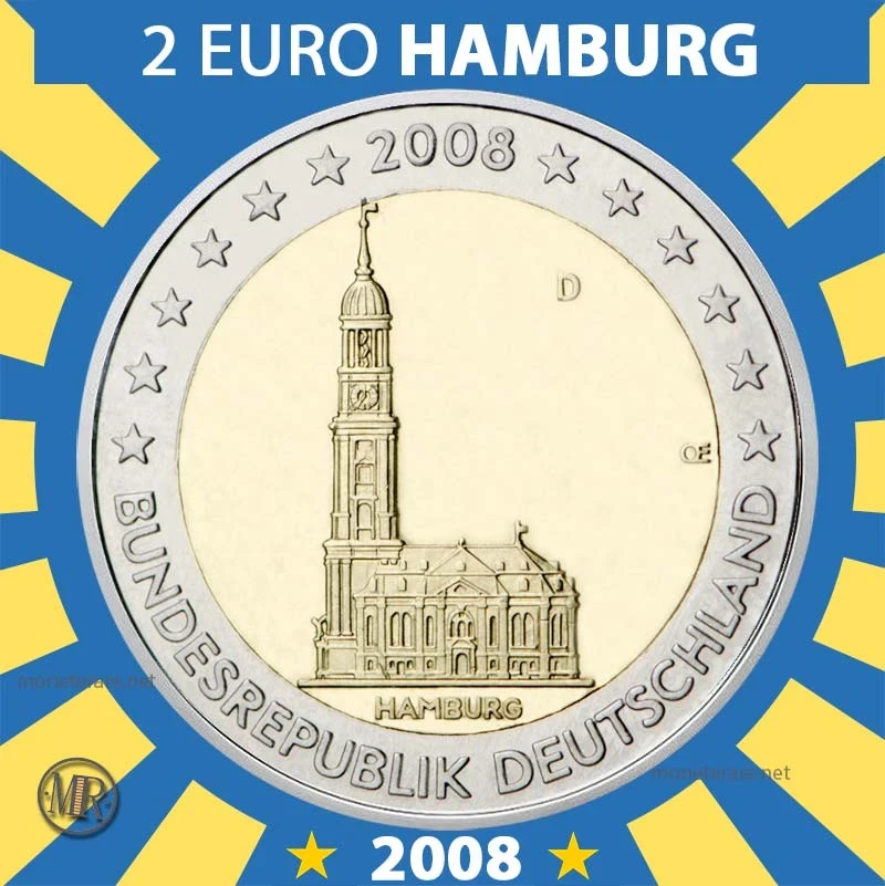 2€ Hamburg: “Chiesa di San Michele ad Amburgo” 2008 Estonia 2€ Hamburg: “Chiesa di San Michele ad Amburgo” 2008 Estonia (foto moneta)