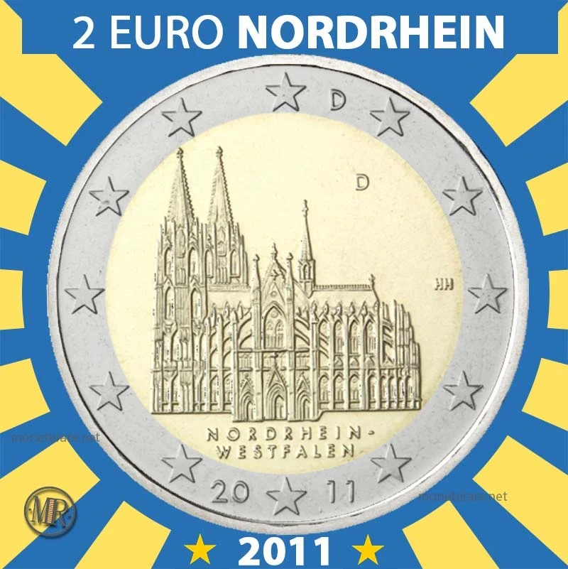 2€ Nordrhein 2011 Estonia 2€ Nordrhein 2011 Estonia (foto moneta)