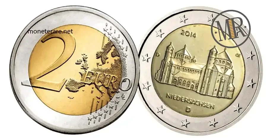 2 Euro Commemorativi Germania 2014 San Michele a Hildesheim Niedersachsen