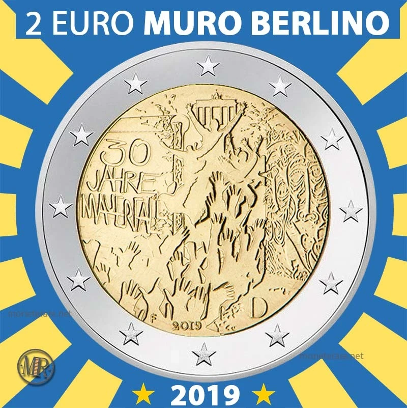2€ 30° anniv. Caduta muro di Berlino 2019 Estonia 2€ 30° anniv. Caduta muro di Berlino 2019 Estonia (foto moneta)