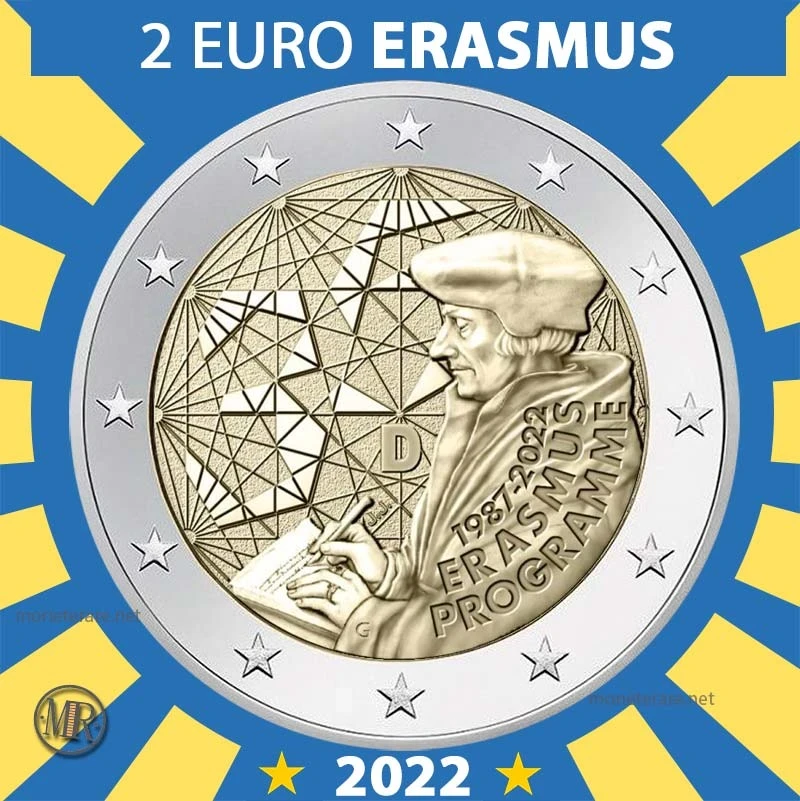 2€ 35º anniv. Programma Erasmus 2022 Estonia (foto moneta)
