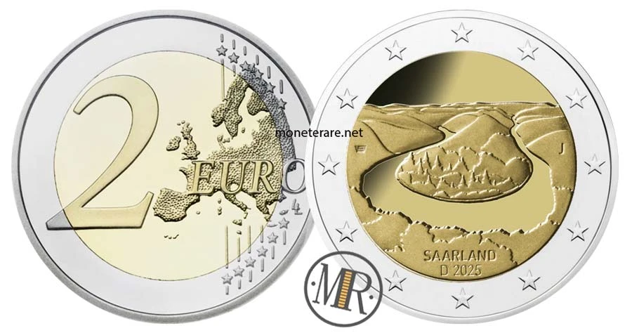 2 Euro Commemorativi Germania 2025 – Saarland — Saarschleife