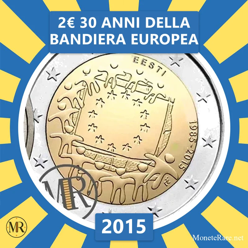 2€ 30 Anni della Bandiera Europea 2015 Estonia (foto moneta)
