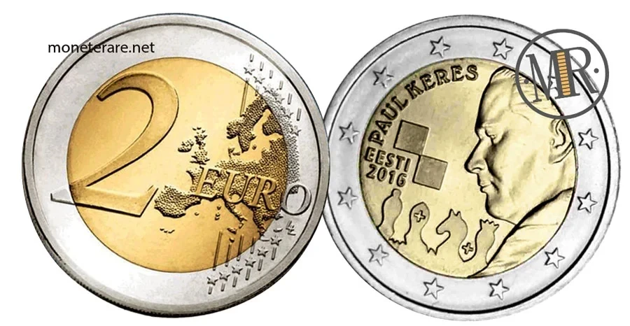 2 Euro Commemorativi Estonia 2016 – Paul Keres