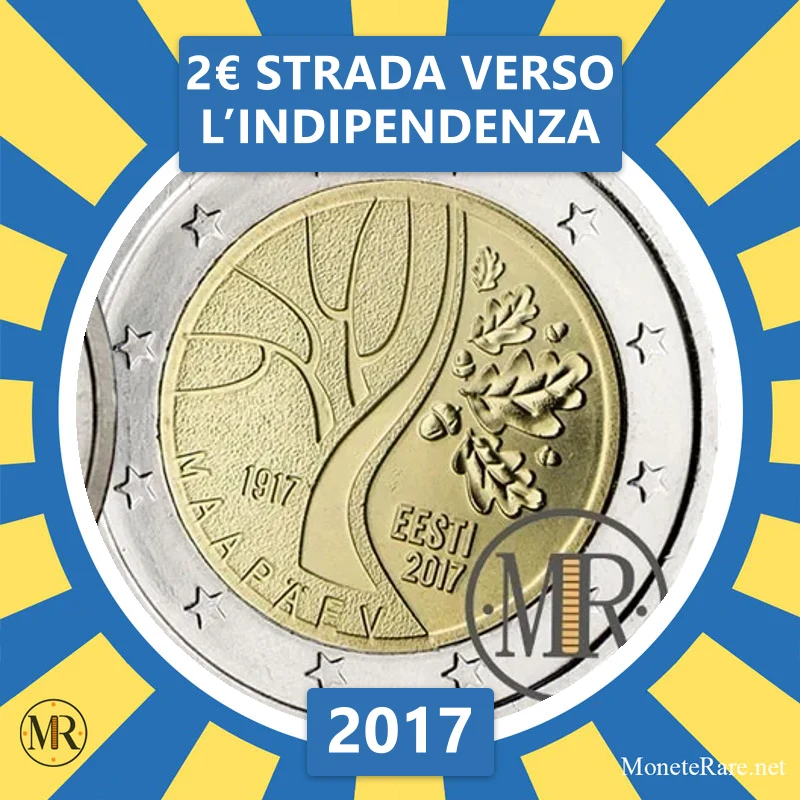 2€ Strada verso l’Indipendenza 2017 Estonia (foto moneta)