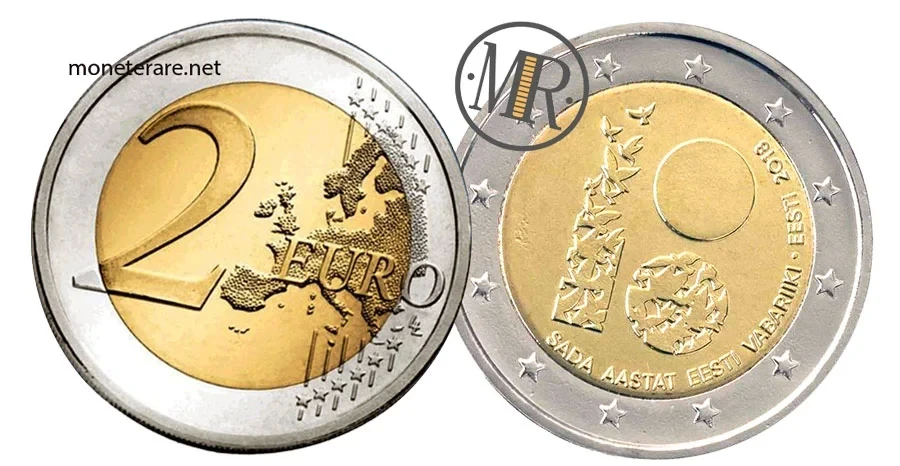 2 Euro Commemorativi Estonia 2018 – Repubblica Estonia