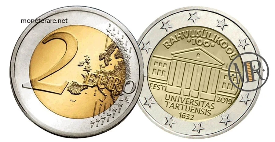 2 Euro Commemorativi Estonia 2019 – Università di Tartu