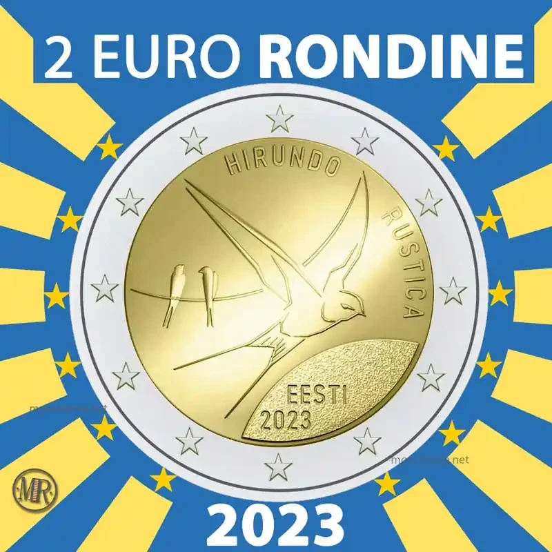 2€ Rondine 2023 Estonia (foto moneta)