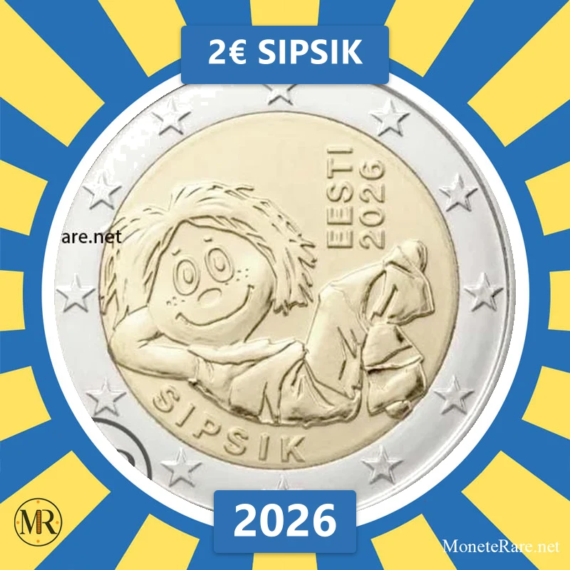 2€ Sipsik 2026 Estonia (foto moneta)