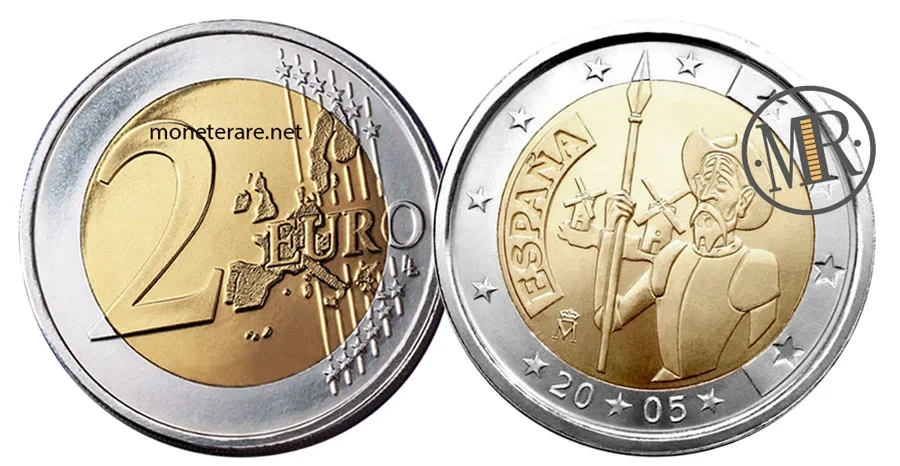 2 Euro Commemorativi Spagna 2004 Don Chisciotte