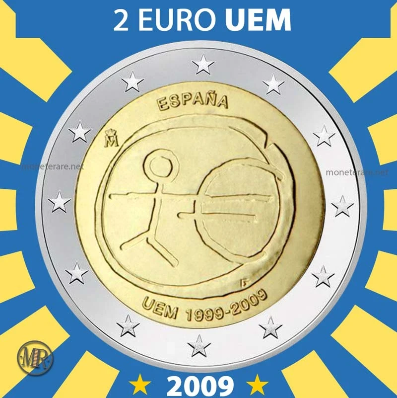 2€ UEM Unione Economica Monetaria 2009 Estonia 2€ UEM Unione Economica Monetaria 2009 Estonia (foto moneta)