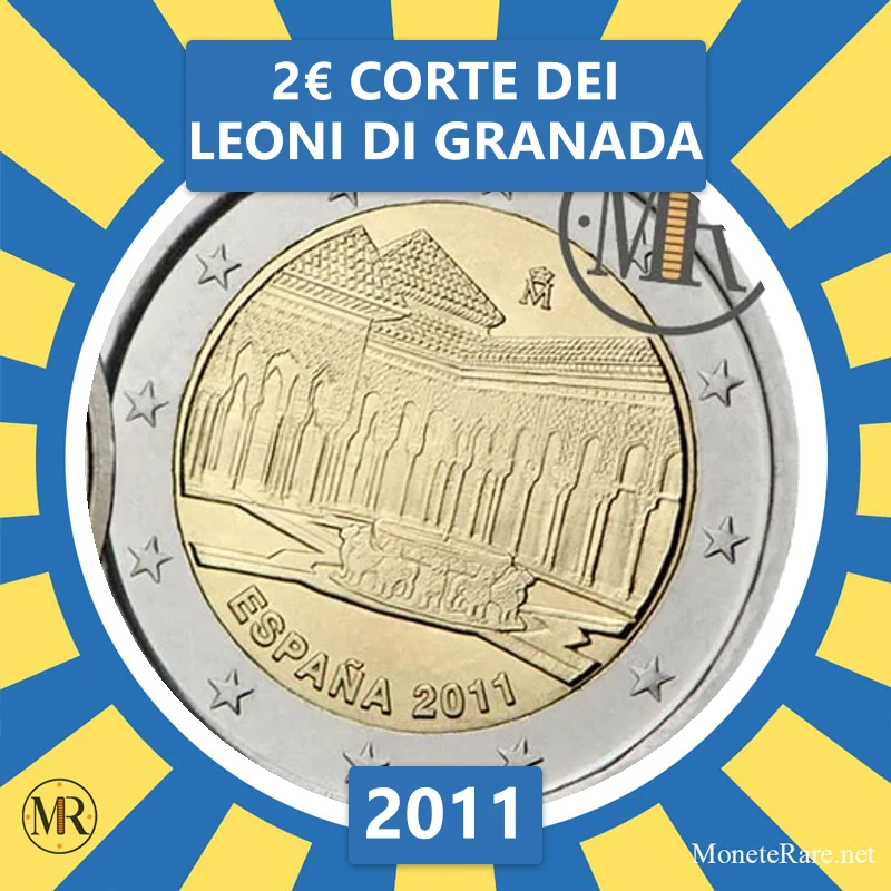 2€ Corte dei Leoni di Granada 2011 Estonia 2€ Corte dei Leoni di Granada 2011 Estonia (foto moneta)