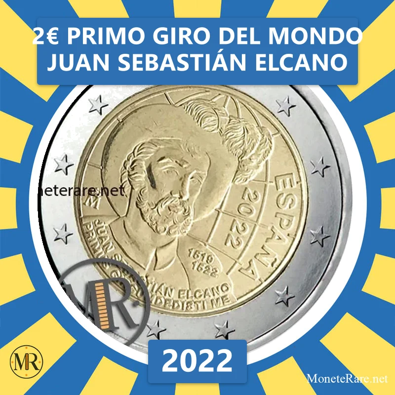 2€ Primo giro del Mondo Juan Sebastián Elcano 2022 Estonia 2€ Primo giro del Mondo Juan Sebastián Elcano 2022 Estonia (foto moneta)