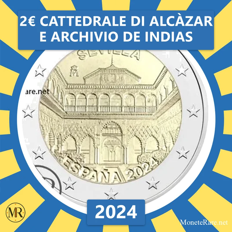 2€ Cattedrale di Alcàzar e Archivio de Indias 2024 Estonia 2€ Cattedrale di Alcàzar e Archivio de Indias 2024 Estonia (foto moneta)