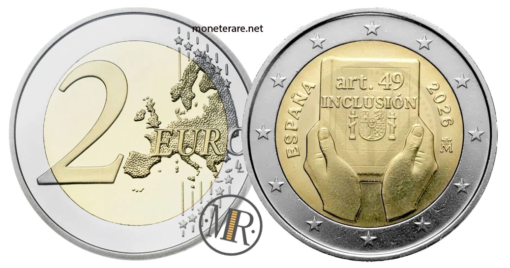 2 Euro Commemorativi Spagna 2026 – Spagna e Disabilità — tutela, diritti e inclusione