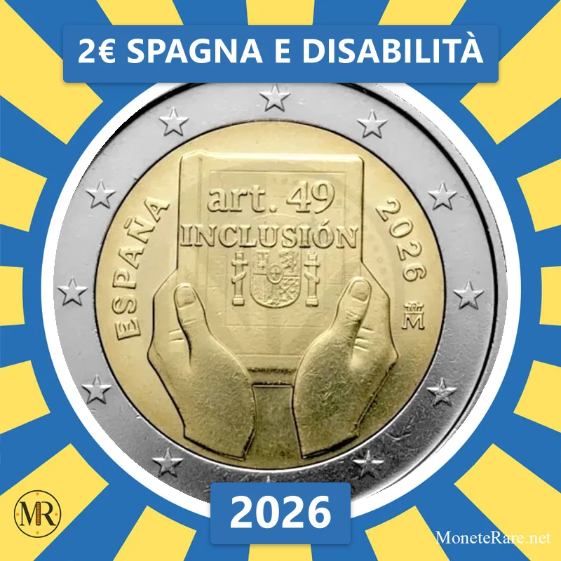 2€ Spagna e Disabilità 2026 Estonia (foto moneta)