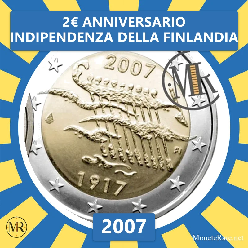 2€ Anniversario Indipendenza della Finlandia 2007 Finlandia (foto moneta)