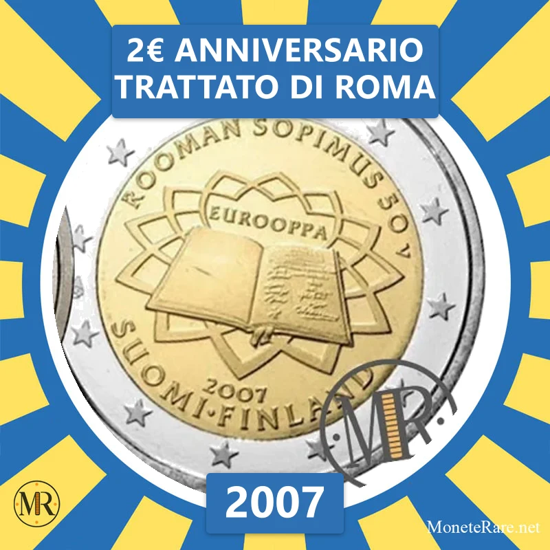 2€ Anniversario Trattato di Roma 2007 Finlandia (foto moneta)