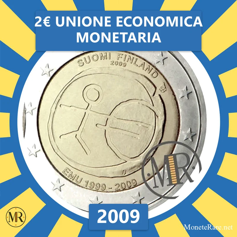 2€ Unione Economica Monetaria 2009 Finlandia 2€ Unione Economica Monetaria 2009 Finlandia (foto moneta)