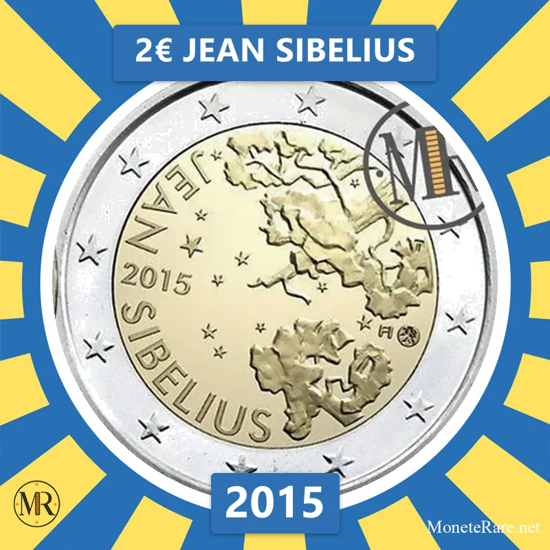 2€ Jean Sibelius 2015 Finlandia 2€ Jean Sibelius 2015 Finlandia (foto moneta)