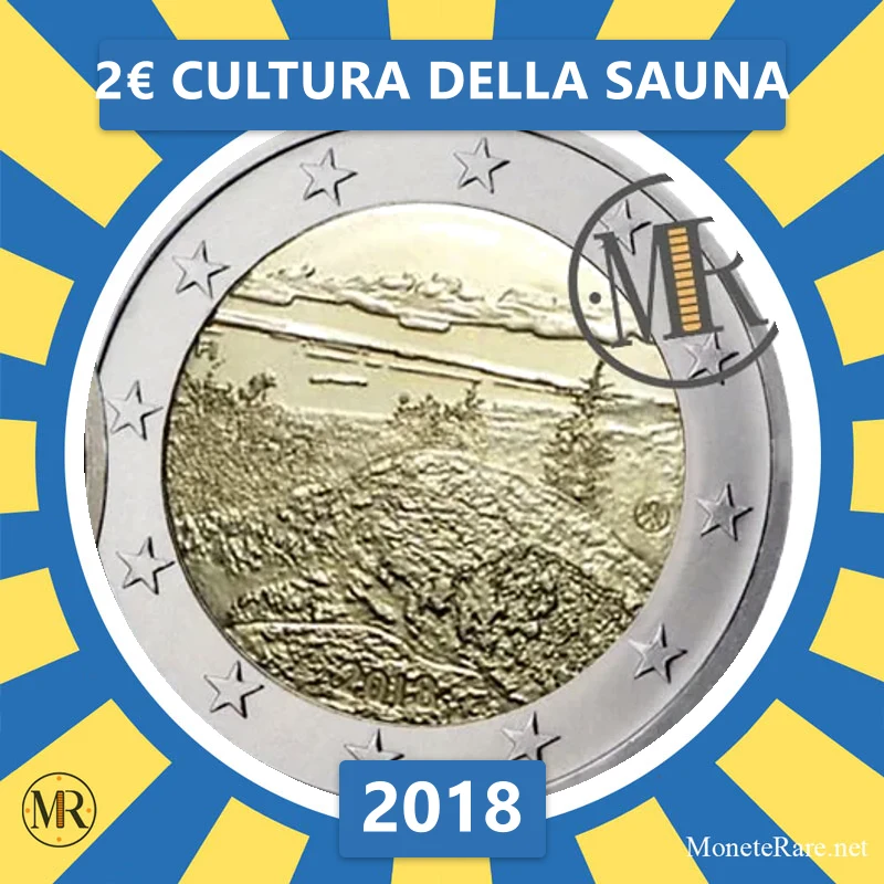 2€ Cultura della Sauna 2018 Finlandia 2€ Cultura della Sauna 2018 Finlandia (foto moneta)